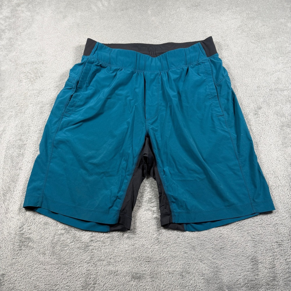 Lululemon T.H.E. Short Mens 30 Teal Blue Lined 9" Training Gym Running